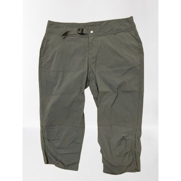 prAna Shorts Athletic Cropped Pants Gray Size 6 - Picture 1 of 6